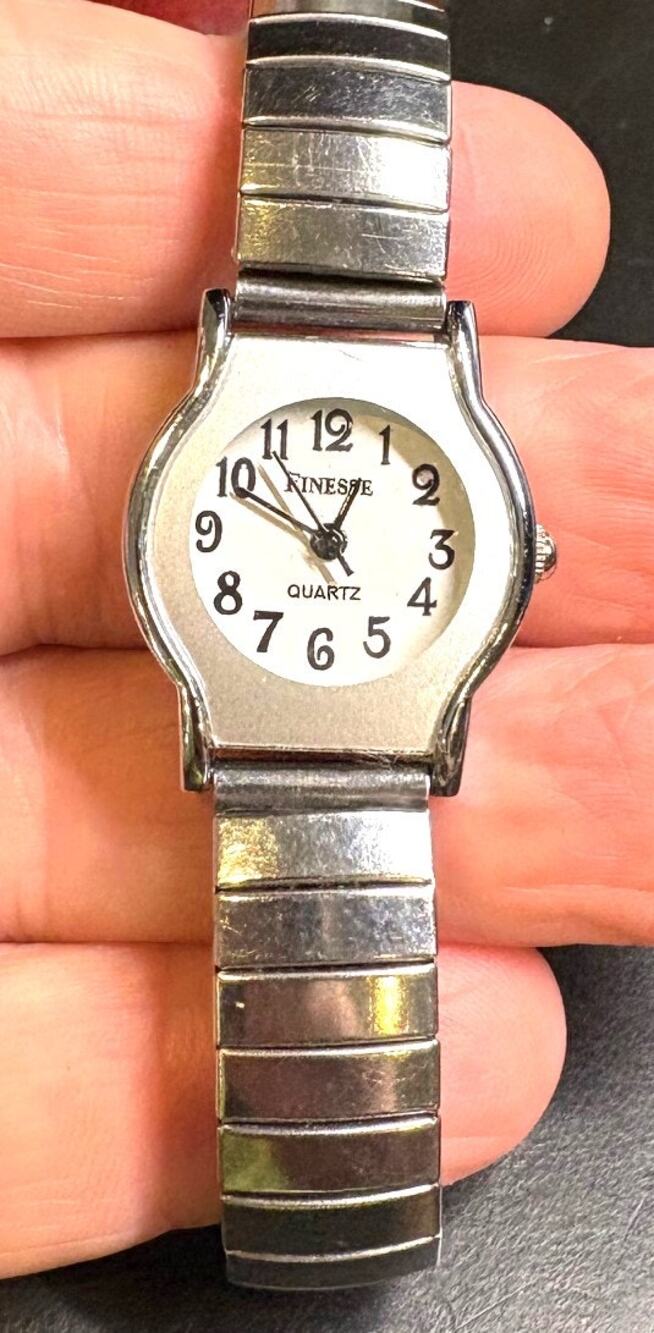 Women's New 23mm Silver Tone Finesse Watch, Expansion Band